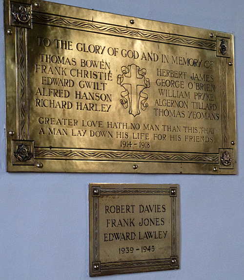 War Memorial plaques